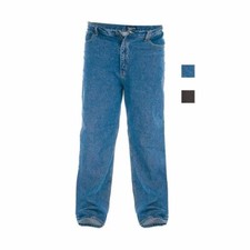 Duke Carlos Mens Stretch Jeans Comfort Fit Straight Leg Mid Rise Denim 28-38W