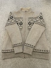 Men’s Lee Cooper Heavy Knit Fleece Lined Full Zip Jumper Size Large