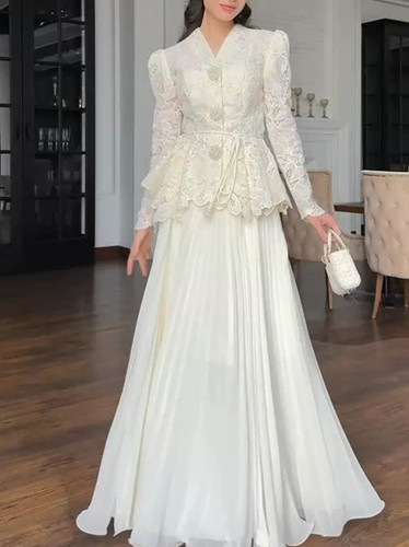 Elegant ivory skirt top - skirt,