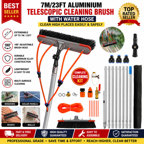 Water fed window cleaning - 7m,