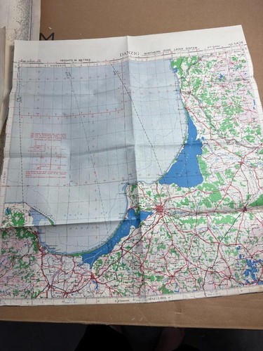 Danzig map 1942 raf - map,