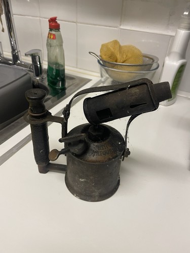 Vintage brass paraffin - brass, blow