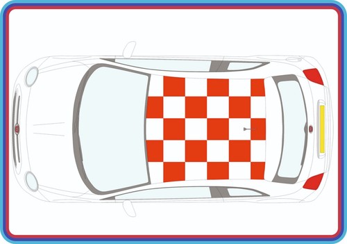 Chequered roof decals graphics - chequered,