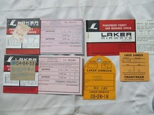3 LAKER AIRWAYS  AIRLINE TICKETS GATWICK + Baggage & Boarding cards