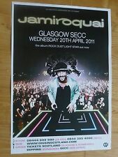 JAMIROQUAI Concert poster - Glasgow 2011 live music show tour - Gig memorabilia.