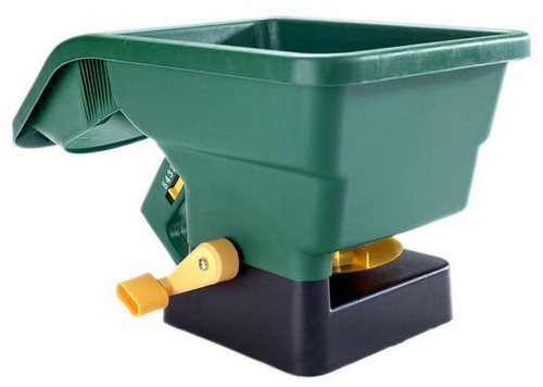 Hand held salt seed spreader - hand,