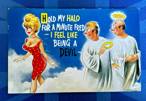 Saucy bamforth comic postcard - saucy,