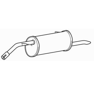 Rear exhaust silencer - rear,