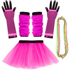 PINK LADIES 80S NEON TUTU