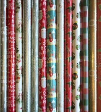 4m - 48m WRAPPING PAPER GIFT WRAP CHRISTMAS BIRTHDAY ROLLS VARIOUS DESIGNS SANTA