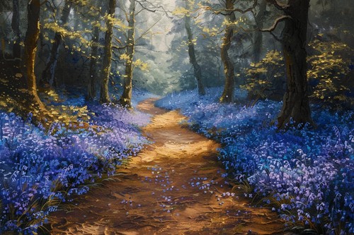 Bluebell woodland forest - bluebell,