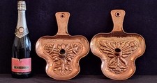A PAIR OF  COPPER CLOVER SHAPE ARTS & CRAFTS CHAMBER STICKS NEWLYN/KESWICK 