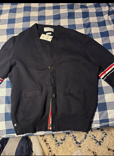 Thom browne navy - browne, v-neck