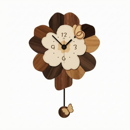 Wall clock with pendulum - wall,