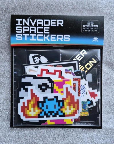 Space invader art sticker - art,
