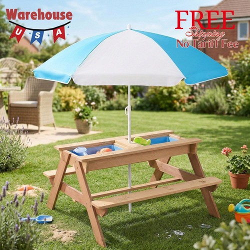 Kids wooden picnic table - kids,