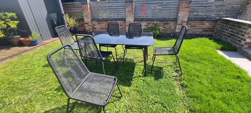 Six seat garden furniture set - seat,