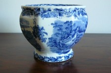 Antique Booths Small Jardiniere Silicon China, British Scenery Pattern 1906-1918