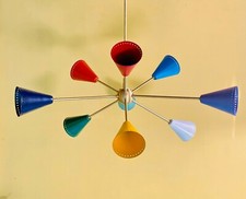 Huge size cone sputnik brass Chandelier Multicolor 9 Arms Décor Lights Fixture