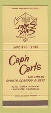 Matchbook Cover - Cap'n Carls