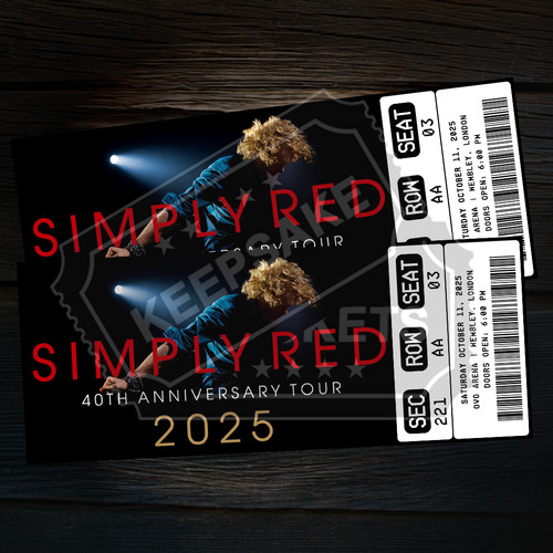 Simply red mock ticket - mock, 40th