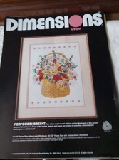 1987 Dimensions Crewel Embroidery Kit Potpourri Basket