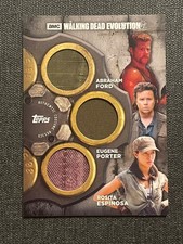 2017 Topps The Walking Dead Evolution Abraham Eugene Rosita Triple Relic /25