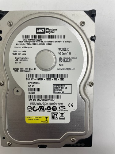 Western digital 80gb sata - digital, 3.5