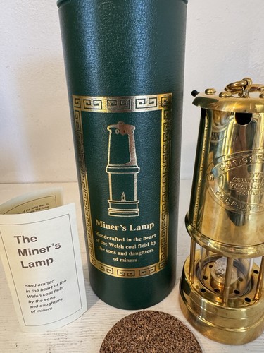 Solid brass vtg miners oil - brass,