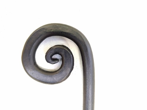 Hand forged fire poker - hand,