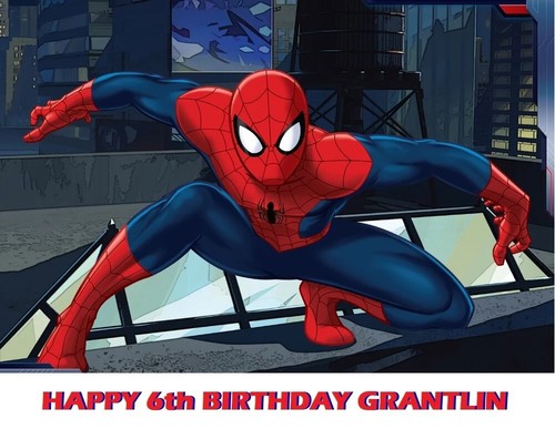 Spiderman edible cake topper - edible,