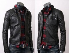 Mens Vintage Biker Belted