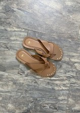 Zara Tan Brown Leather Studded