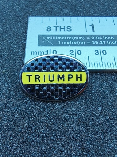 Triumph oval chrome - oval, enamel