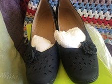 Hotter Navy Nubuck Leather