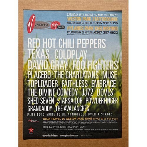 Coldplay placebo rhcp v2001 - coldplay/placebo/rhcp,
