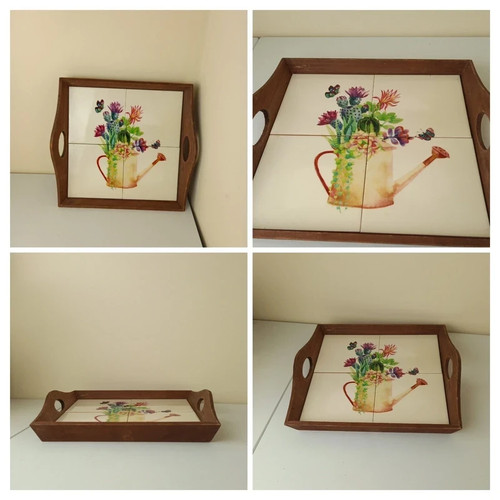 Vintage wooden ceramic tiled - wooden,