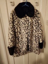 Dalmatian Faux Fur Coat  Size