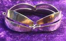RARE Vtg GEORG JENSEN Modernist St Silver BRACELET #170 by NANNA DITZEL, 1967.