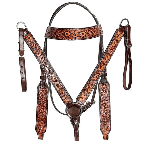 Western american leather horse - american,