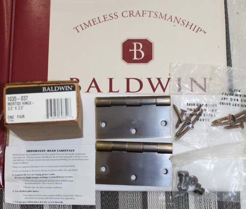 Baldwin brass hinge pair - brass,