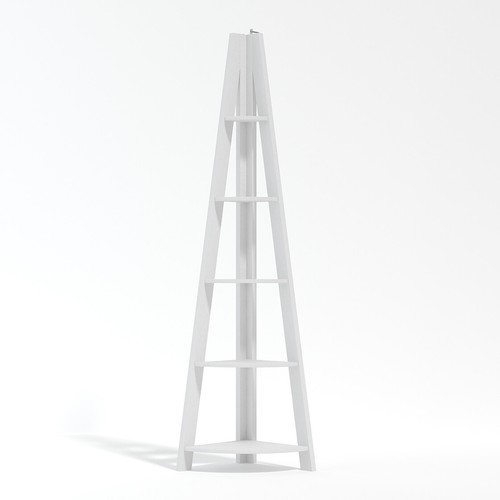 Tiva white corner ladder - white,