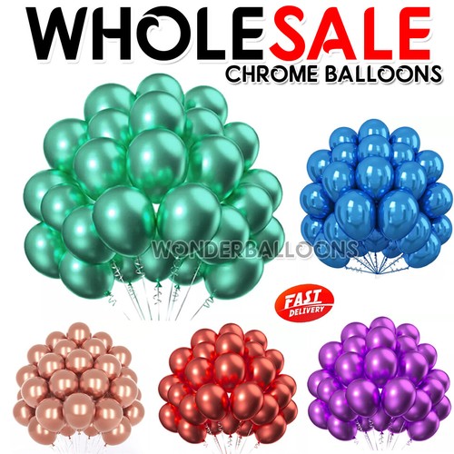 12 chrome balloons - 10",