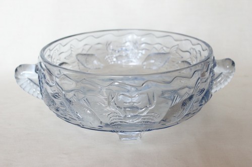 Art deco blue glass - art,