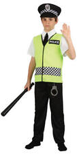 Policeman + Hat Boys Fancy Dress Police Cop Uniform Kids Childs Costume Outfit