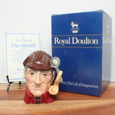 Royal Doulton The Sleuth Small Character Toby Jug Limited Edition Rare Colour 4"