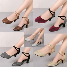 New Womens Ladies Low Heel Party Sandals Strappy Wedding Bridesmaid Shoes Size