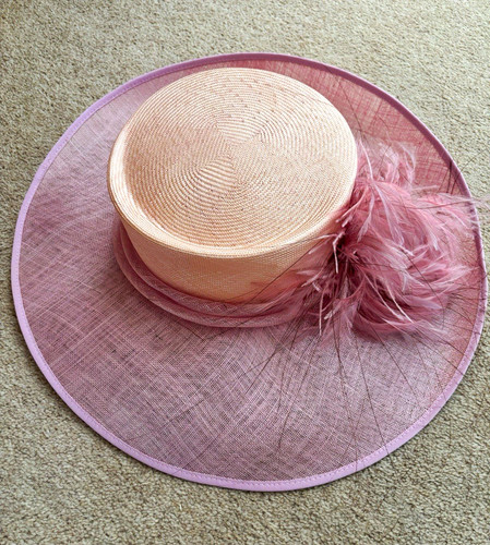 Pink wide brim wedding - wide, formal