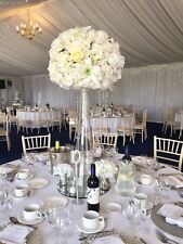 Flower ball on glass vase decorations table decorations wedding event  FOR HIRE 
