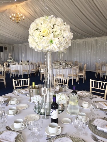 Flower ball glass vase - glass,